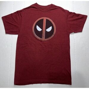 Marvel Deadpool Men's Athletic T-Shirt Size Medium Red Short Sleeve Shirt
